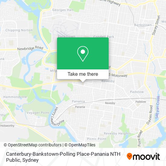 Canterbury-Bankstown-Polling Place-Panania NTH Public map