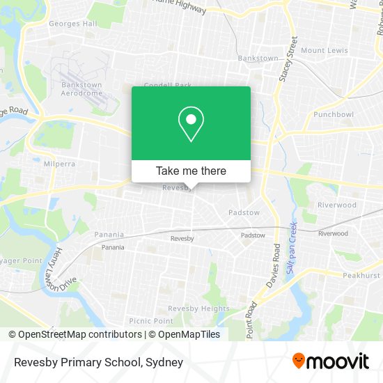 Mapa Revesby Primary School