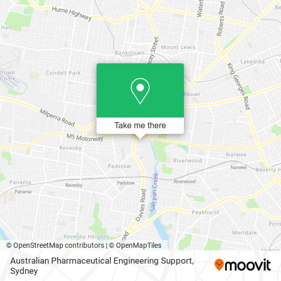 Australian Pharmaceutical Engineering Support map