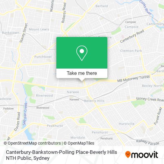Canterbury-Bankstown-Polling Place-Beverly Hills NTH Public map