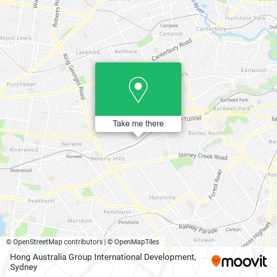 Mapa Hong Australia Group International Development