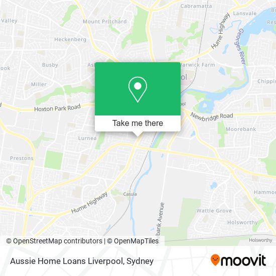 Mapa Aussie Home Loans Liverpool