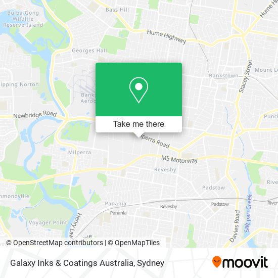 Mapa Galaxy Inks & Coatings Australia