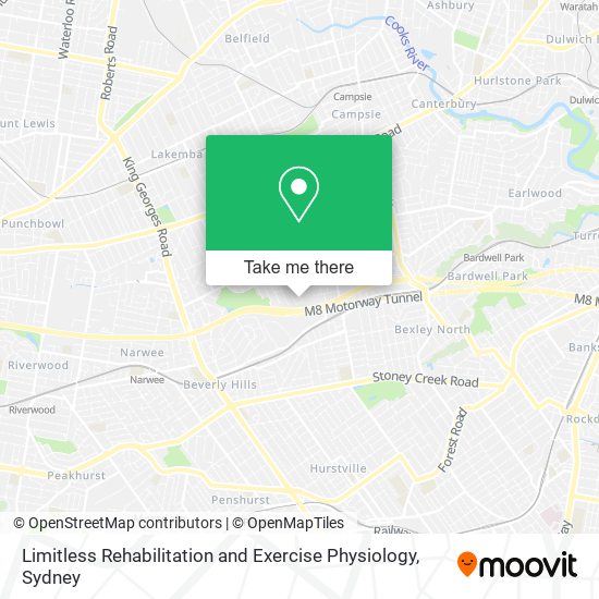 Mapa Limitless Rehabilitation and Exercise Physiology