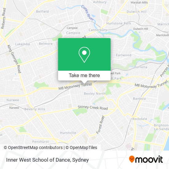 Inner West School of Dance map