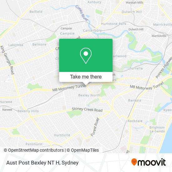 Mapa Aust Post Bexley NT H