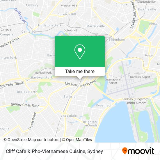Mapa Cliff Cafe & Pho-Vietnamese Cuisine