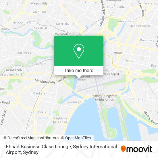 Etihad Business Class Lounge, Sydney International Airport map