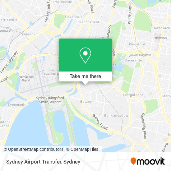 Sydney Airport Transfer map