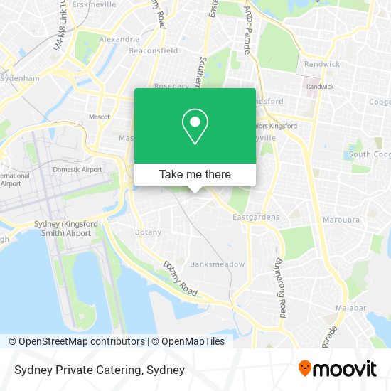 Sydney Private Catering map