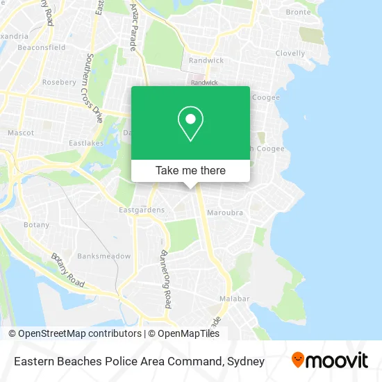Eastern Beaches Police Area Command map