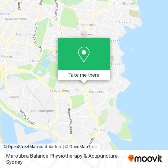 Mapa Maroubra Balance Physiotherapy & Acupuncture