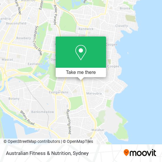 Australian Fitness & Nutrition map