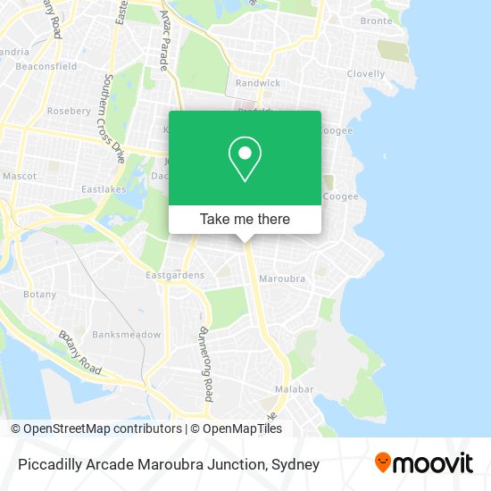 Mapa Piccadilly Arcade Maroubra Junction