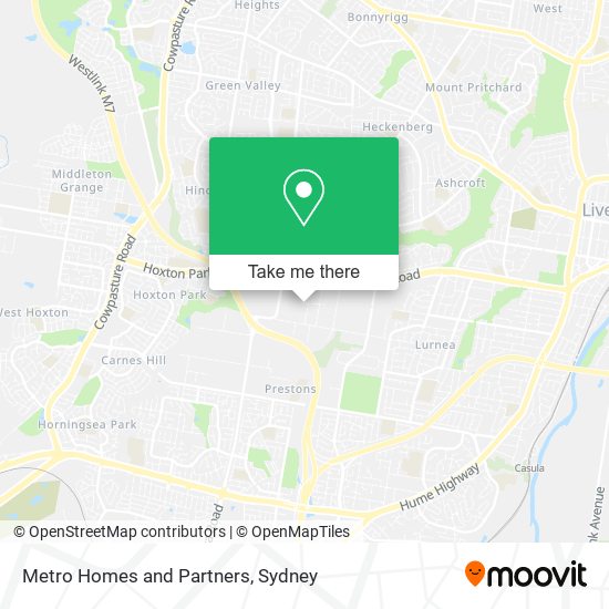 Metro Homes and Partners map