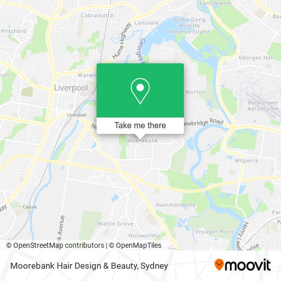 Mapa Moorebank Hair Design & Beauty