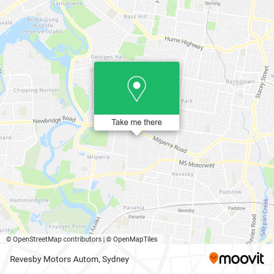 Mapa Revesby Motors Autom