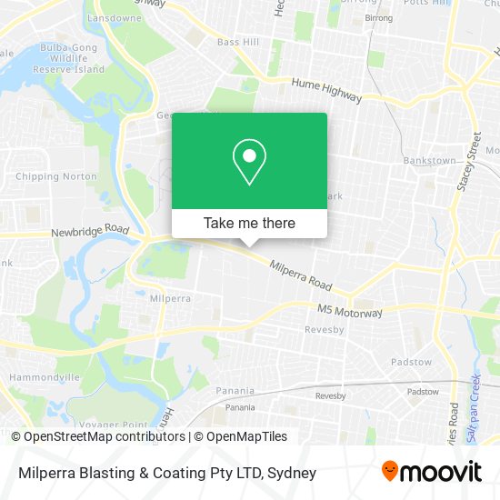 Milperra Blasting & Coating Pty LTD map