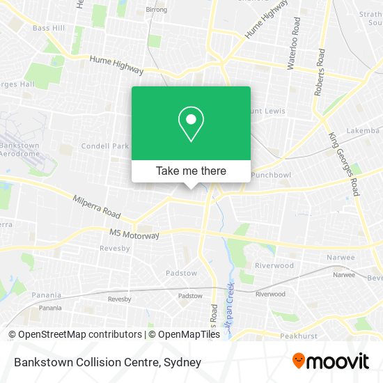 Bankstown Collision Centre map