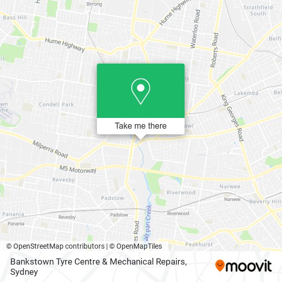 Bankstown Tyre Centre & Mechanical Repairs map