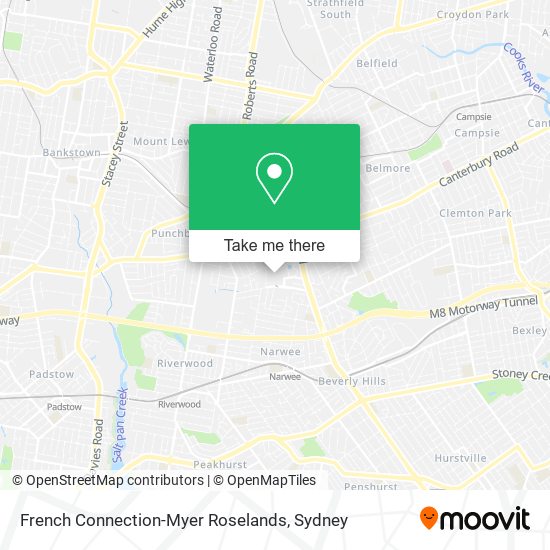 French Connection-Myer Roselands map