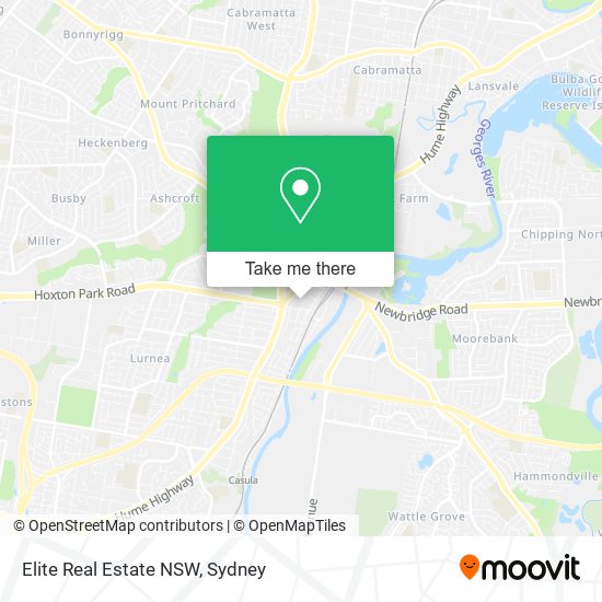 Elite Real Estate NSW map