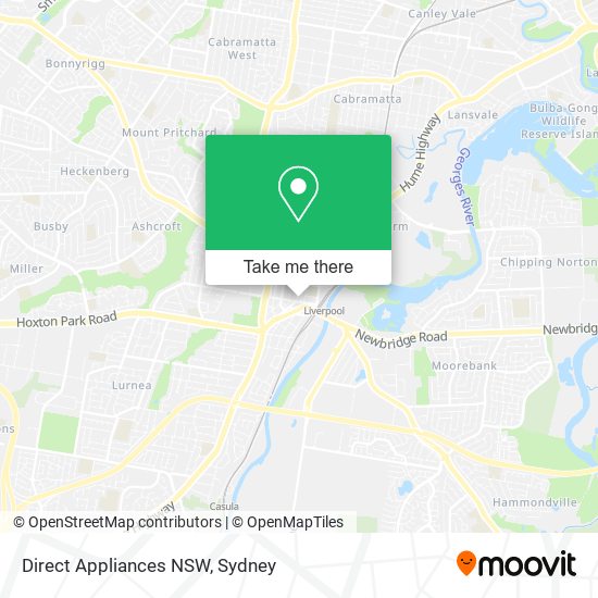 Direct Appliances NSW map