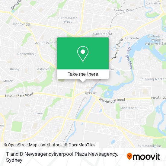T and D Newsagencyliverpool Plaza Newsagency map