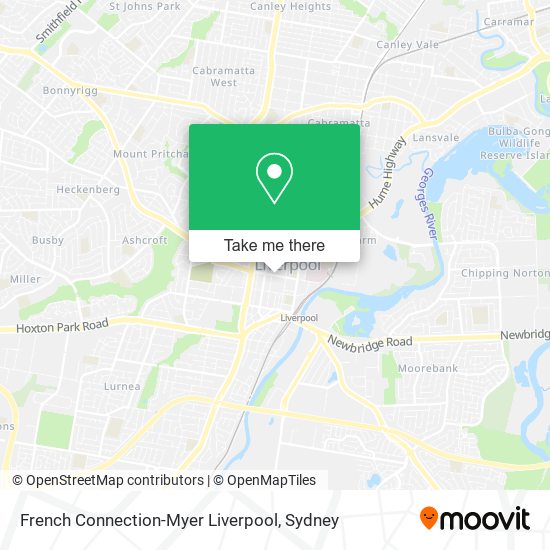 French Connection-Myer Liverpool map