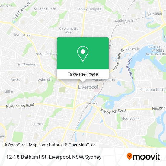 12-18 Bathurst St. Liverpool, NSW map