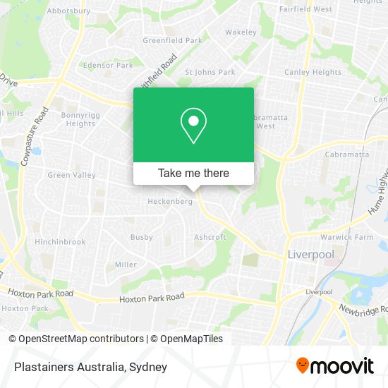 Mapa Plastainers Australia
