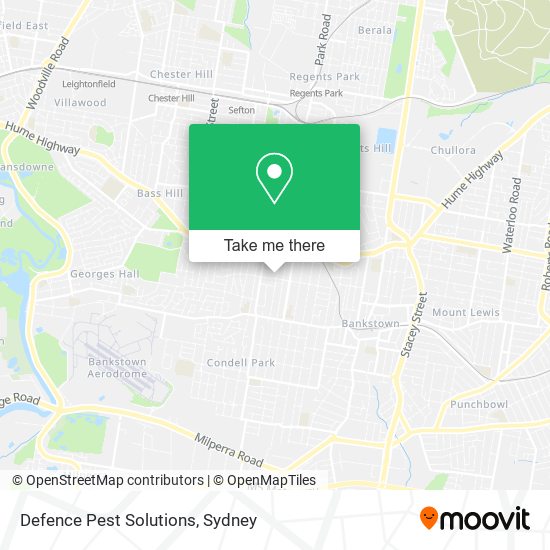 Mapa Defence Pest Solutions