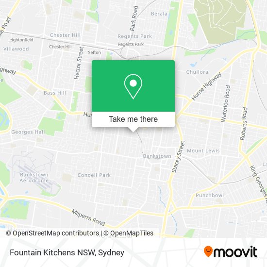 Fountain Kitchens NSW map