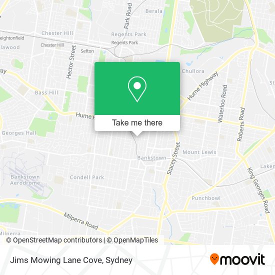 Jims Mowing Lane Cove map