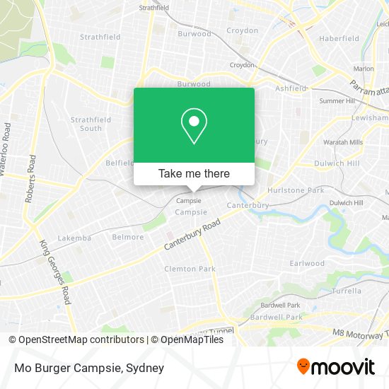 Mo Burger Campsie map