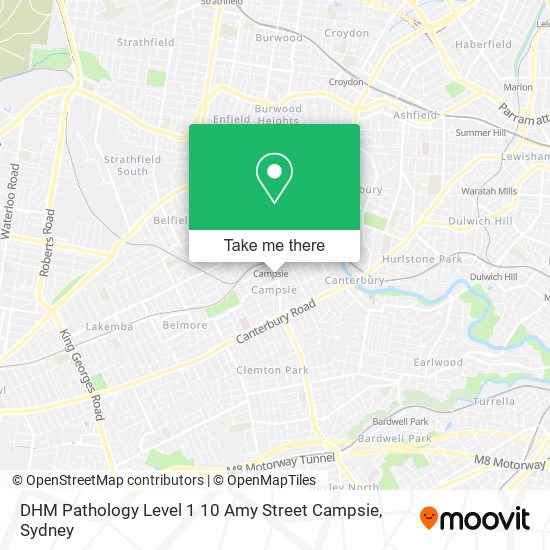 DHM Pathology Level 1 10 Amy Street Campsie map