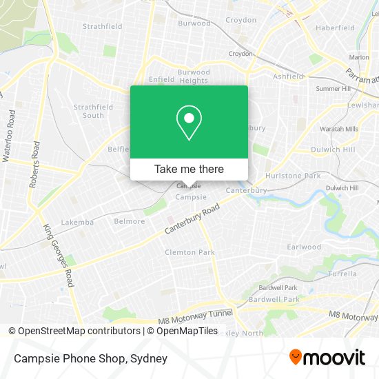 Mapa Campsie Phone Shop