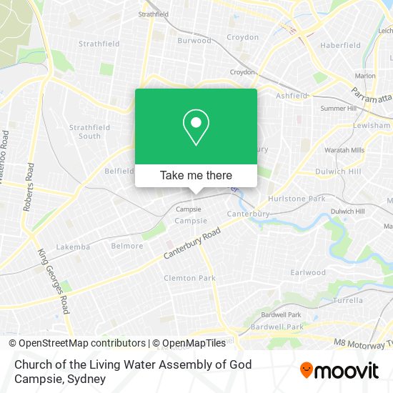 Church of the Living Water Assembly of God Campsie map