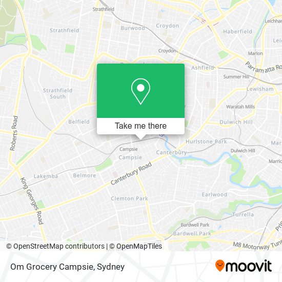 Om Grocery Campsie map