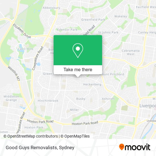 Good Guys Removalists map