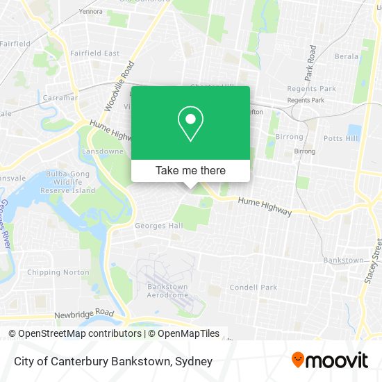 Mapa City of Canterbury Bankstown