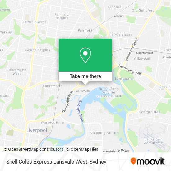 Shell Coles Express Lansvale West map
