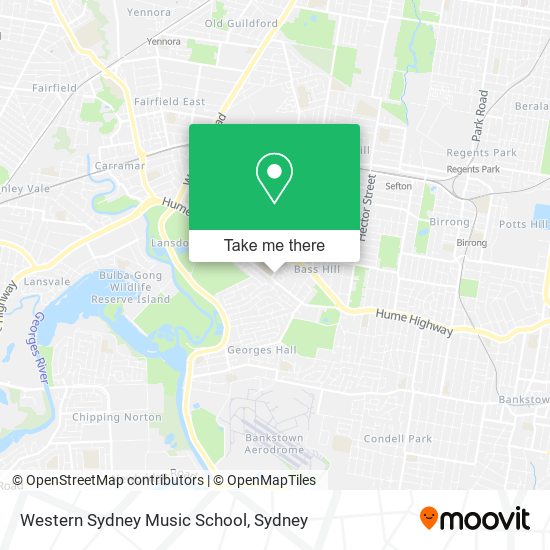 Mapa Western Sydney Music School