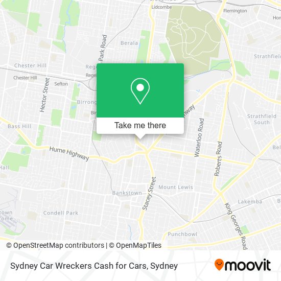 Sydney Car Wreckers Cash for Cars map