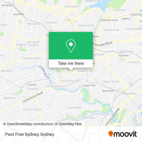 Mapa Pest Free Sydney