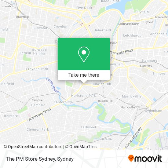 Mapa The PM Store Sydney