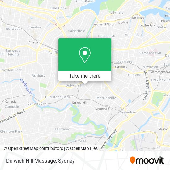 Dulwich Hill Massage map