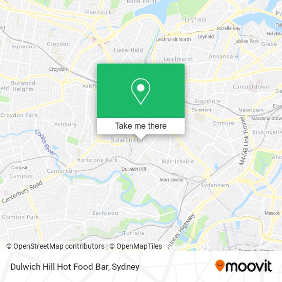 Mapa Dulwich Hill Hot Food Bar