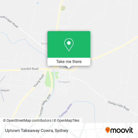 Uptown Takeaway Cowra map