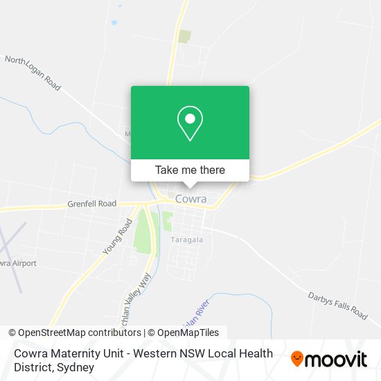 Cowra Maternity Unit - Western NSW Local Health District map